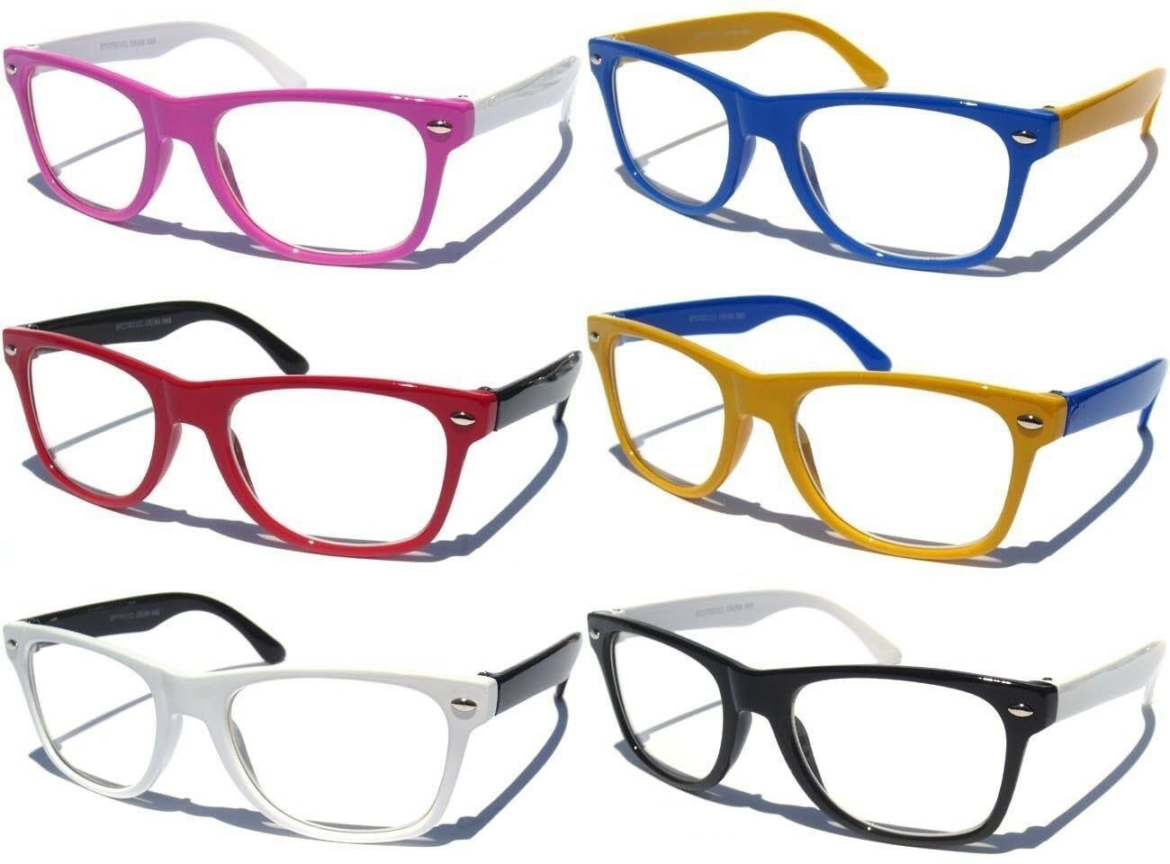 Small Kids Size Retro Frame Clear Lens Glasses Nerd Classic Design Boys Girls