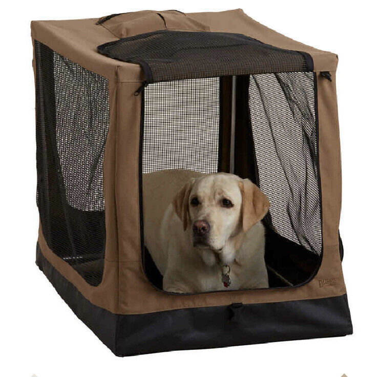 Brand New Dog Folding Dog Crate Duluth Trading Co.#19254 Brown 18"x4"x24"