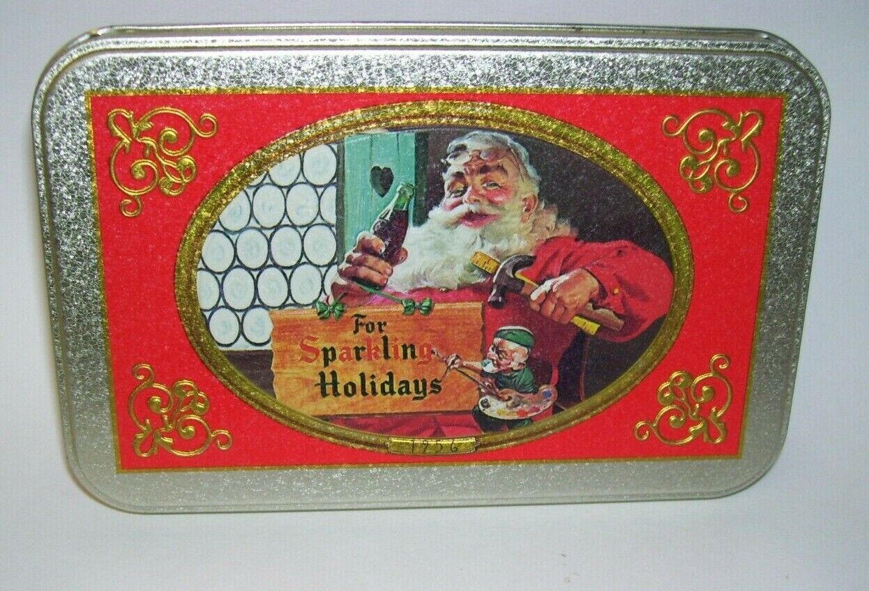 Cocal Cola Santa Claus Tin Box  Empty 1998
