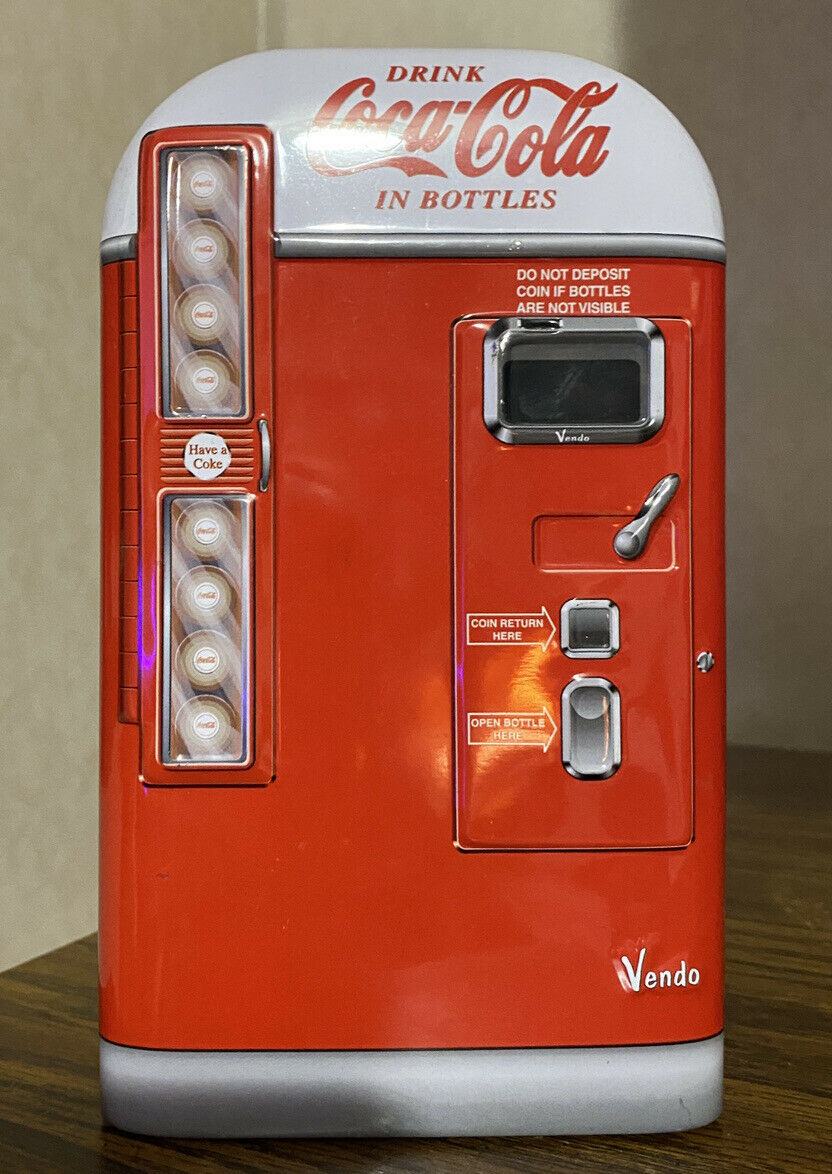 Coca Cola Vending Machine Red Coke Tin Metal Box Collectible Gift