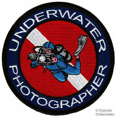 Underwater Photographer Embroidered Patch Scuba Diving Iron-on Photography New