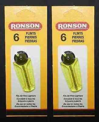 Ronson Lighter Flints - 2 Packs, 6 Each - 12 Total - Fits Zippo - Us Seller