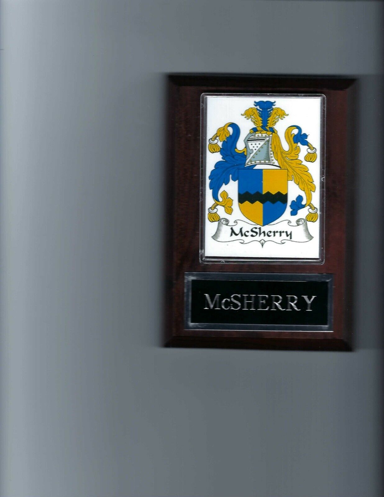 Mcsherry Coat Of Arms Plaque Family Crest Genealogy Ask For Your Name