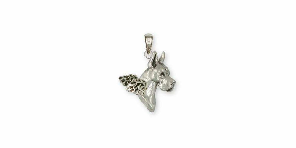 Great Dane Angel Pendant Jewelry Sterling Silver Handmade Dog Pendant Gd5-ap