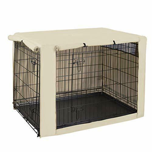 Double Door Dog Crate Cover Kennel Indoor Outdoor 48 Inches Pet Wire Cage Hug