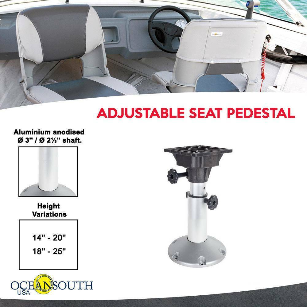 Boat Seat Pedestal Adjustable 13" - 19"