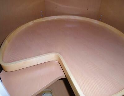 Lazy Susan Kitchen Cabinet Clear Plastic Grip Shelf Liner Kidney Shape *no Pole