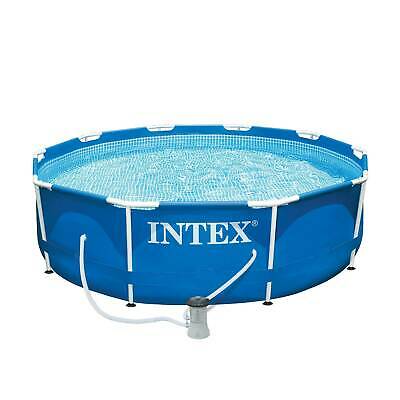 Intex 28201eh 10' X 30" Metal Frame Round Above Ground Swimming Pool With Pump