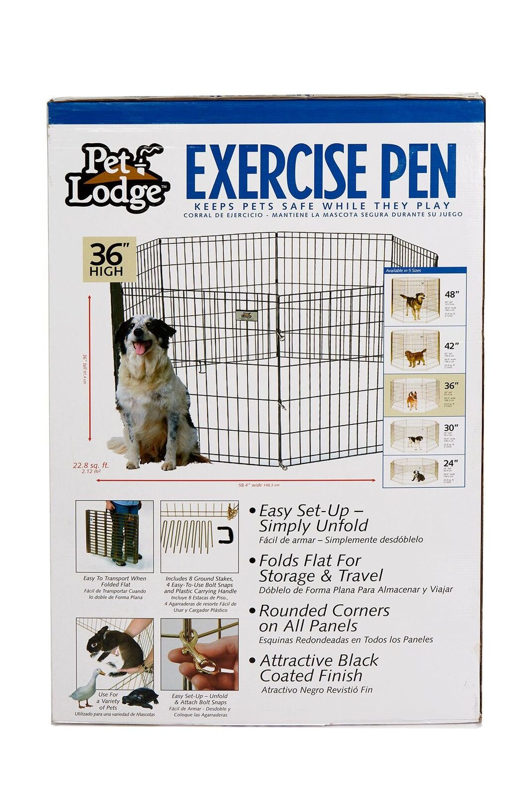 Pet Lodge High Metal Pet Exercise Pen 36"