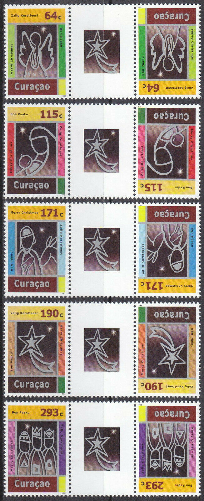 Curacao Issue 2012 (107-111bp) Christmas