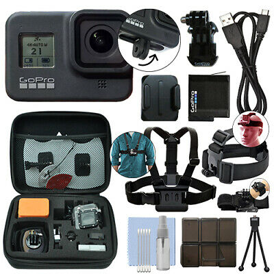 Gopro Hero8 Black 12 Mp Waterproof 4k Camera Camcorder + Ultimate Action Bundle