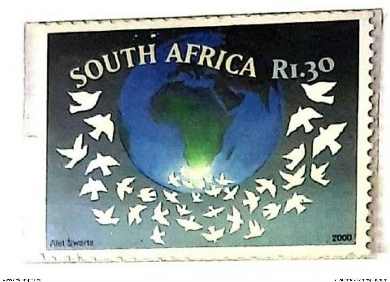 A) 2000, South Africa, International Year Of Peace, Multicolored, Xf
